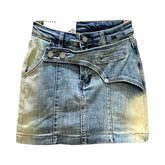 Vintage-Patchwork-Mini-Denim-Skort